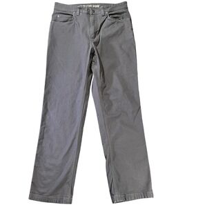 Duluth Trading Co Flex Fire Hose Work Pants Men‎ Gray 34x32 Cotton Spandex